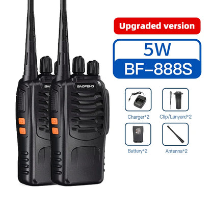 2/4/6PCS Baofeng BF-888S UHF Two-Way Radio 400-470MHz 16CH With Headset 5km Long Range Walkie Talkie Self-Driving Travelling