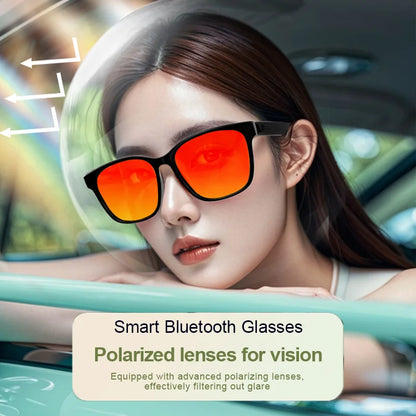 New Smart Glasses Intelligent Driving Navigation Wireless Music Play Outdoor Sunglasses Bluetooth Call Anti-blue Light Eyeglass