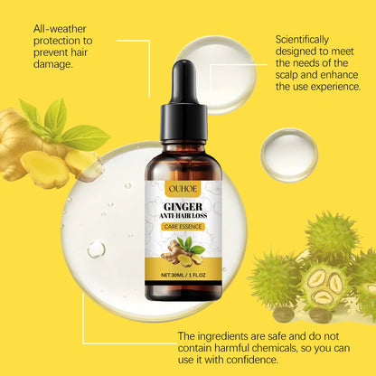 Ginger Hair Growth Essential Oil Anti-loss Hair Treatment Hair Regrowth Oil Fast Hair Promoting Regeneration Hair Care Women Men