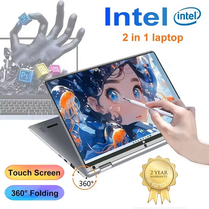 Touch Screen Notebook Portable 2 in 1 Laptop Computer Intel Core i7-8500Y / N4020 11.6 Inch Windows 11 Pro Tablet PC Computer