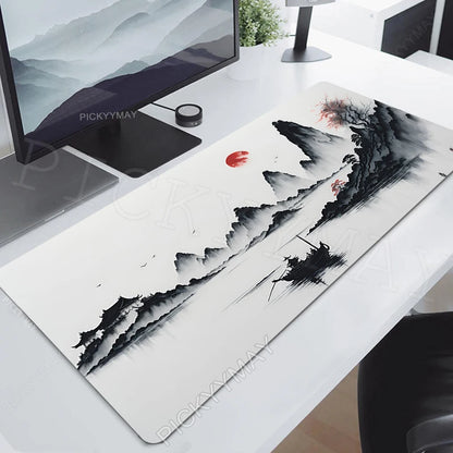Ink Painting Desk Mat Gamer Mousepads Company Mouse Pad Office Desk Pads Large Mousepad Chinese Style Mouse Mats For Computer