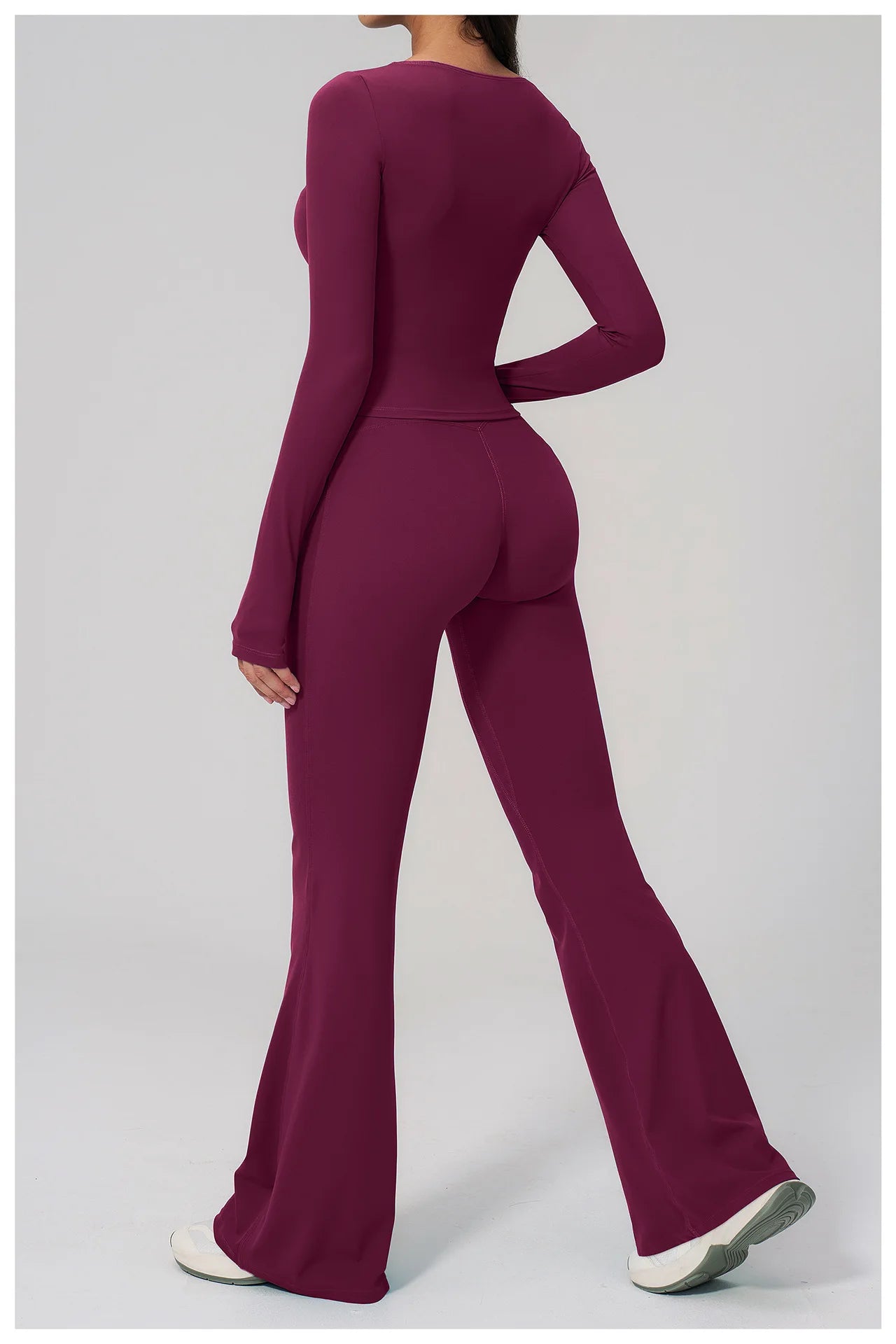 Yoga Set 2PCS Women Tracksuit Sportswear Workout Clothes Athletic Wear Gym Clothing Legging Fitness Top Long Sleeve Sports Suits