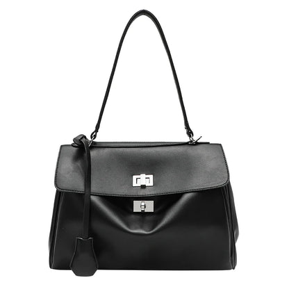 Casual Tote Bags For Women Luxury Designer Handbags And Purses 2024 New In PU Lock Tassel Decoration Large Capacity shoulder Bag