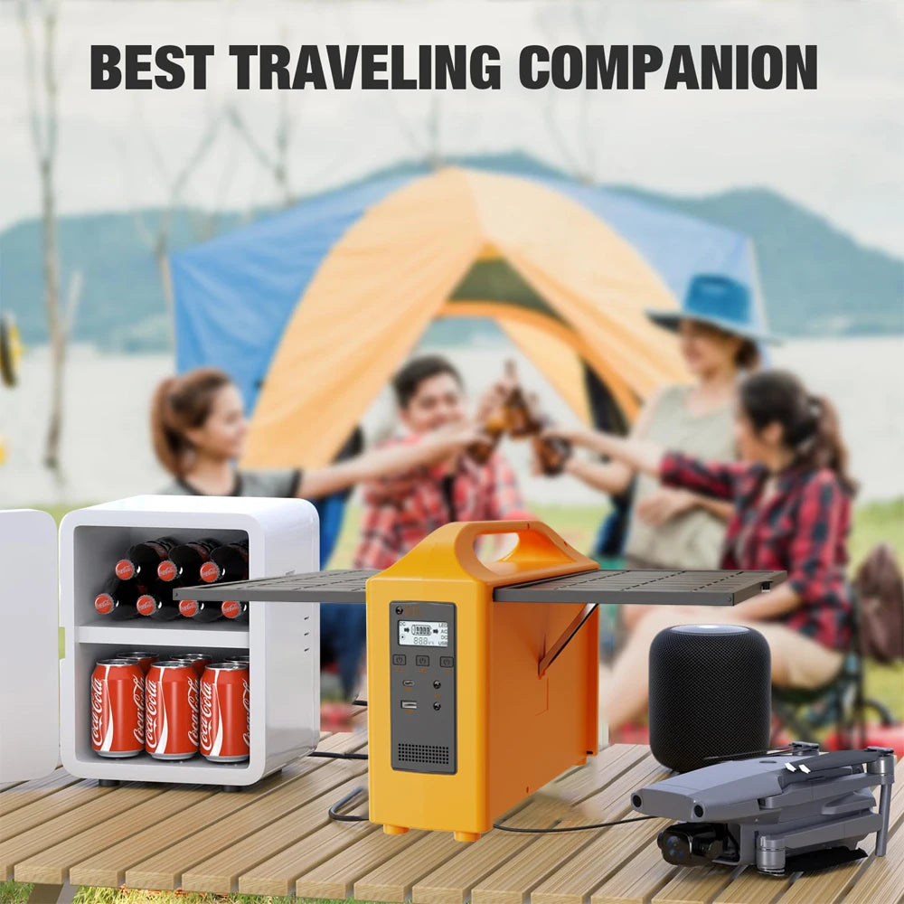Gaiaray Portable Power Station 100W 220V 110V Power Supply Solar Generator Outdoor Backup Power LED With Solar Panel For Camping