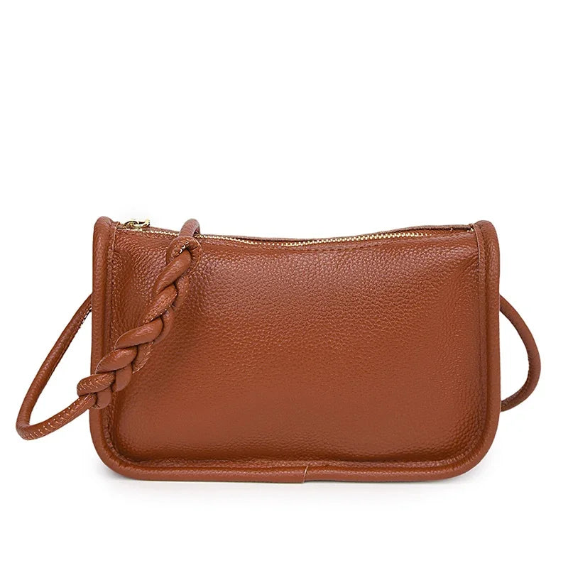 100%Real Cowhide Genuine Leather Sac Fashion Women Crossbody Bags For Ladies New High Capacity Shoulder Bag Handbag Female Purse