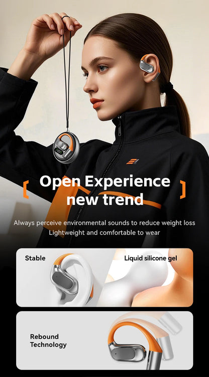 Tecsire OWS Bluetooth Earphones Earhook Wireless Earbuds Hifi Stereo Headset ENC Mic for Sports Audio Book