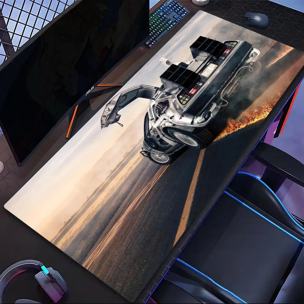 Come Back To The Future Mouse Pad Tablet Laptop xl desktop mouse mat cute HD printing Gaming keyboard pad Player 90x40 cm