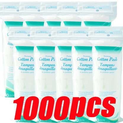 Disposable Soft and Breathable Circular Makeup Remover Pads Doubles Sided Cotton Pads Non-Irritating for Daily Facial Cleaning