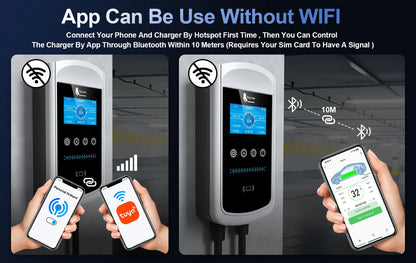 Feyree GB/T EV Charger 7.6kw 32A Dynamic Load Balancing Wallbox 4.3inch LCD Wifi APP Charging Log 11KW 22KW 3P Charging Station