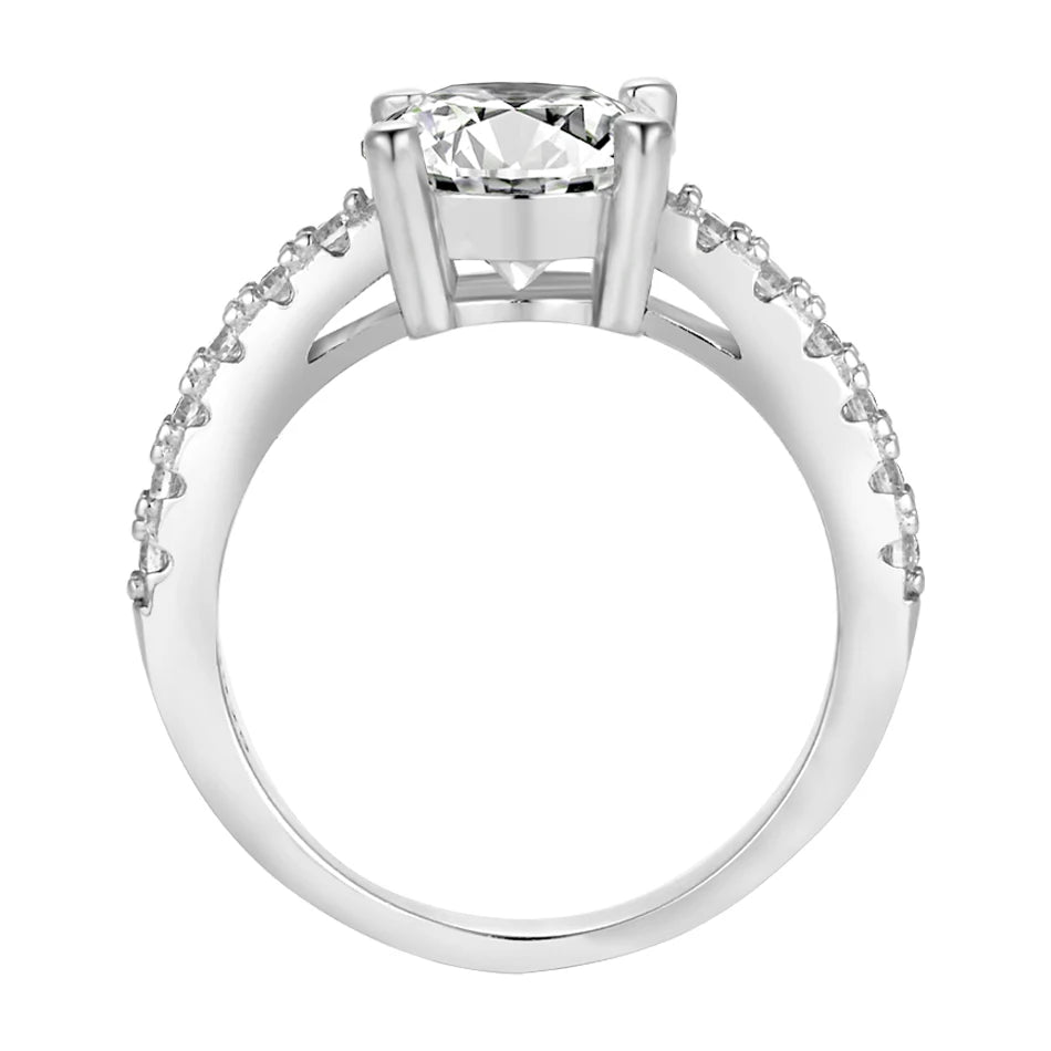 BLUEENCH D VVS1 Moissanite Rings for women Sparkling Diamond Bridal Sets with GRA s925 Sterling Sliver Plated 18k Eternity Band