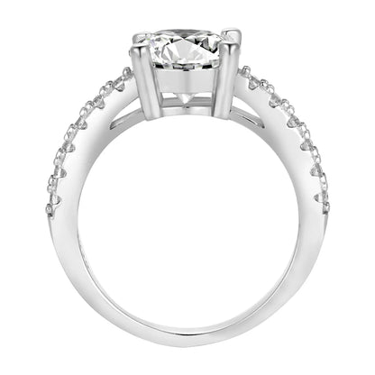 BLUEENCH D VVS1 Moissanite Rings for women Sparkling Diamond Bridal Sets with GRA s925 Sterling Sliver Plated 18k Eternity Band