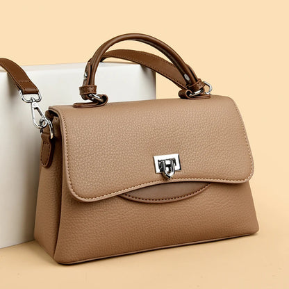 Luxury Large Capacity Multilayer Shoulder Messenger Bag High Quality Leather Handbag Women Designer Crossbody Sac Female Tote