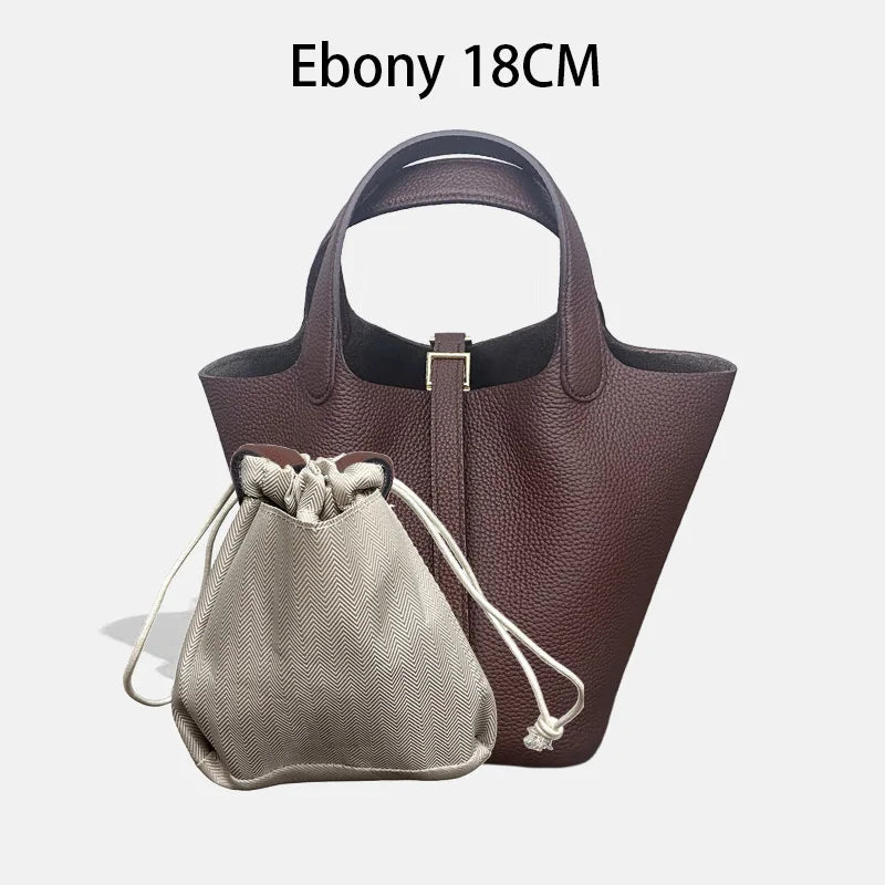 Women Bags Handbags Bucket Bag 18/22 Big Small Fashion Tote Bag Genuine Leather Luxury Quality Designers Lady Hand Bags