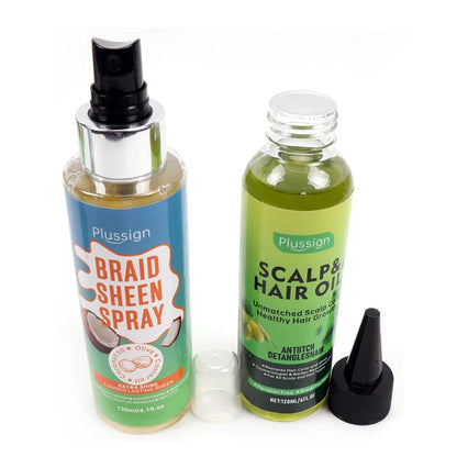 1Pcs Braid Sheen Spray With Coconut Oil For Dreadlocks Care 4oz Scalp & Hair Oil For Nourish Scalp Extra Shine Hair Care Spray