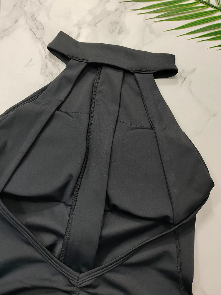 Sport Jumpsuits Women Short Yoga Overalls Gym Clothing Zipper Backless One Piece Suit Fitness Jumpsuit Sexy Workout Bodysuit