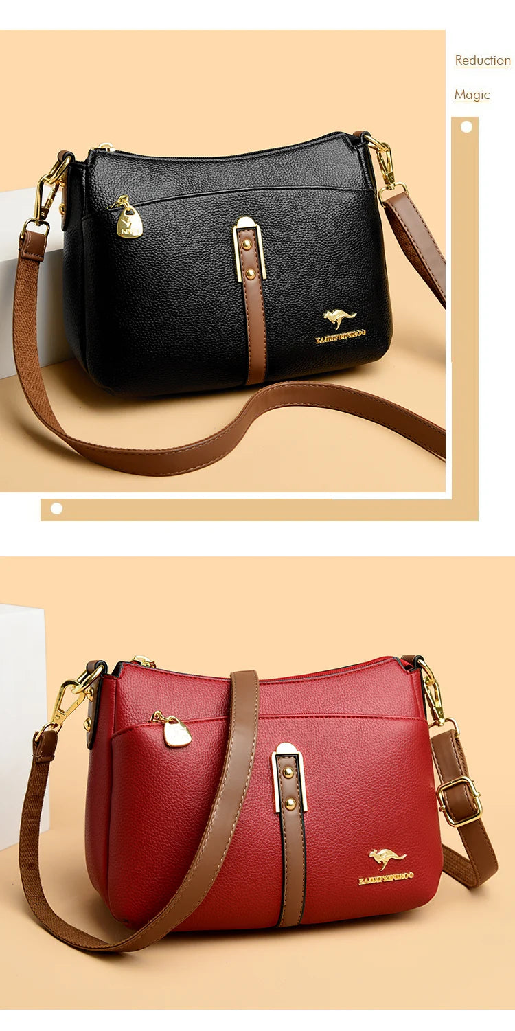 Genuine High Quality Soft Leather Women's Handbag Trend Designer Female Crossbody Bag Casual Shoulder Messenger Handbags 2025