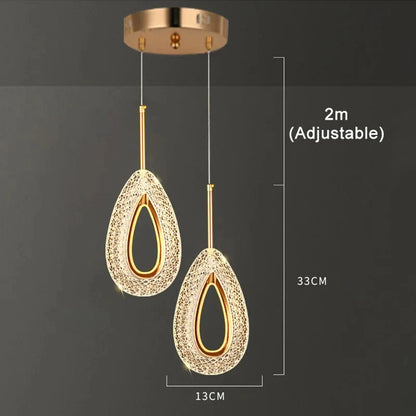 Nordic Ring LED Pendant Lights Indoor Hanging Lamp Room Decor For Bedside Bedroom Living Room Modern Pendant Lamp