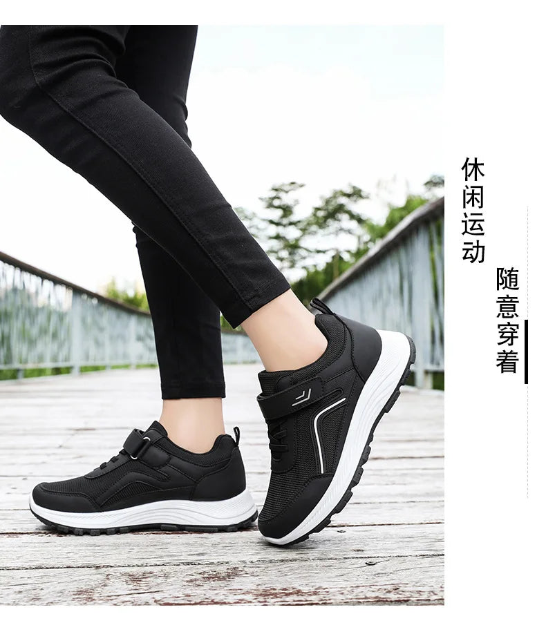 Women's Autumn New Shoes Breathable and Comfortable Walking Shoes Winter Sneakers Women Velcro Sneakers  Casual Shoes