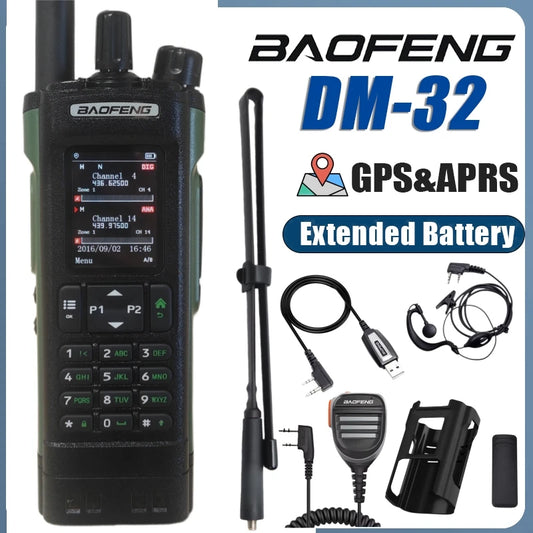BAOFENG DM-32UV Individual Group Call DMR Digital Radio Type-C Charging Noise Reduction Transceiver For Event Coordination Logis
