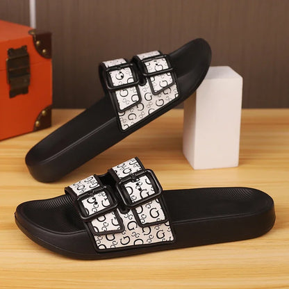 Men's Genuine Leather Sandals Comfortable Man Sandal House Slippers Man Summer Shoes Sale Genuine Mens Slipper Flip Flop Slides