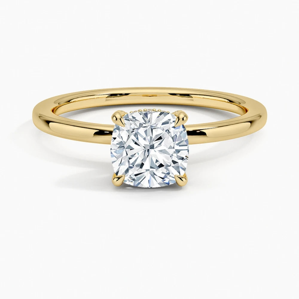 0.8-6Ct Cushion Cut Moissanite Solitaire Engagement Ring Fashion Wedding Rings for Women S925 Sterling Silver with Certificate