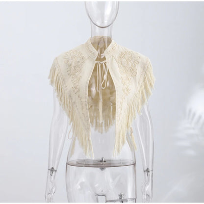 Fashion Vintage Printed Tassel Square Scarf Women Fringe Patchwork Shawl Waist Seal Accessories 2026 Spring Summer Street Shawls