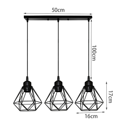 Retro Pendant Lamp Iron Frame Ceiling Lighting Paint Restaurant Teahouse Chandelier Indoor Wrought Metal Modern Pendant Lights