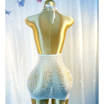 Sexy Cover Up Hollow Out Fishnet Dress without Bikini Summer Holiday DSH698