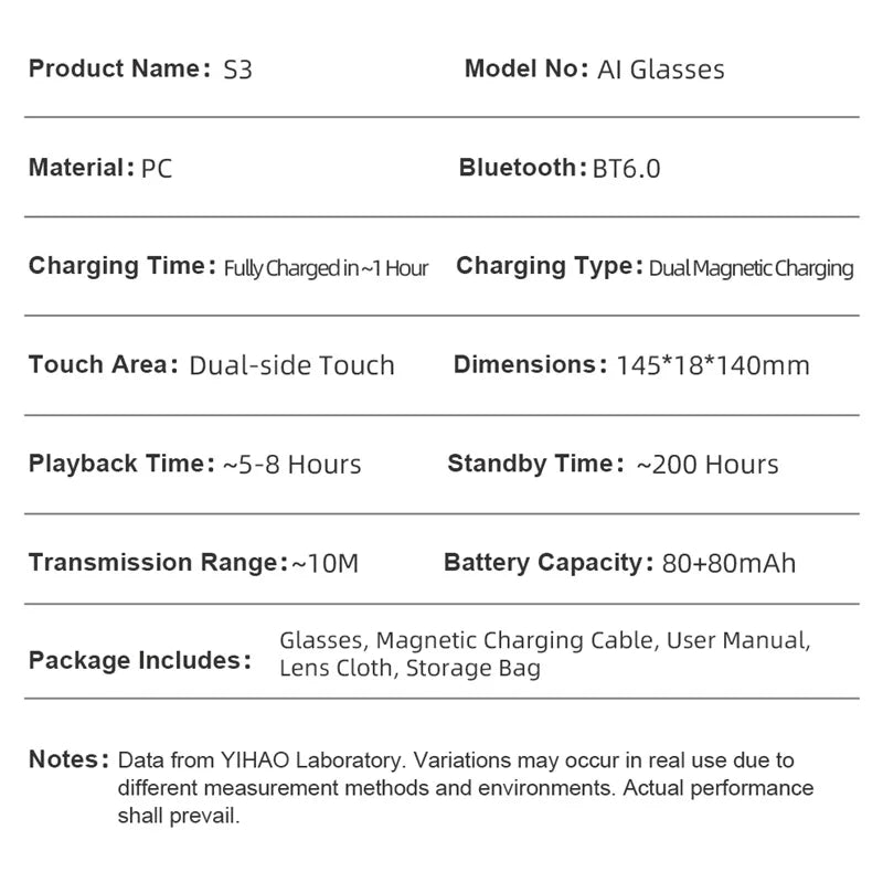 2026 Smart Glasses HD Photo Video AI Record Translation Touch Photochromic Lenses Bluetooth Call Music Multifunction Glasses