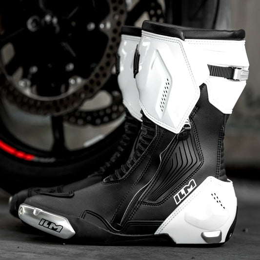 New ILM Off-Road Motorcycle Botas Professional Track Riding Boots Cowhide Waterproof Racing Anti-Collision for Rally Race Shoe