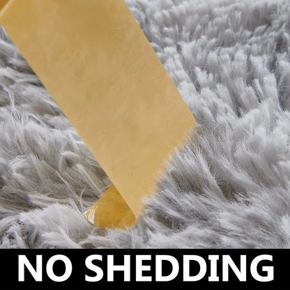 1pc Soft Long-hair Plush Carpet Rug Non-Slip Plush Fluffy Soft Furry Bedside Carpet Drum Carpet Holiday Suitable for Dormitory Home Decoration Pet-Friendly Bedroom Living Room Carpet Home Decoration Room Decoration