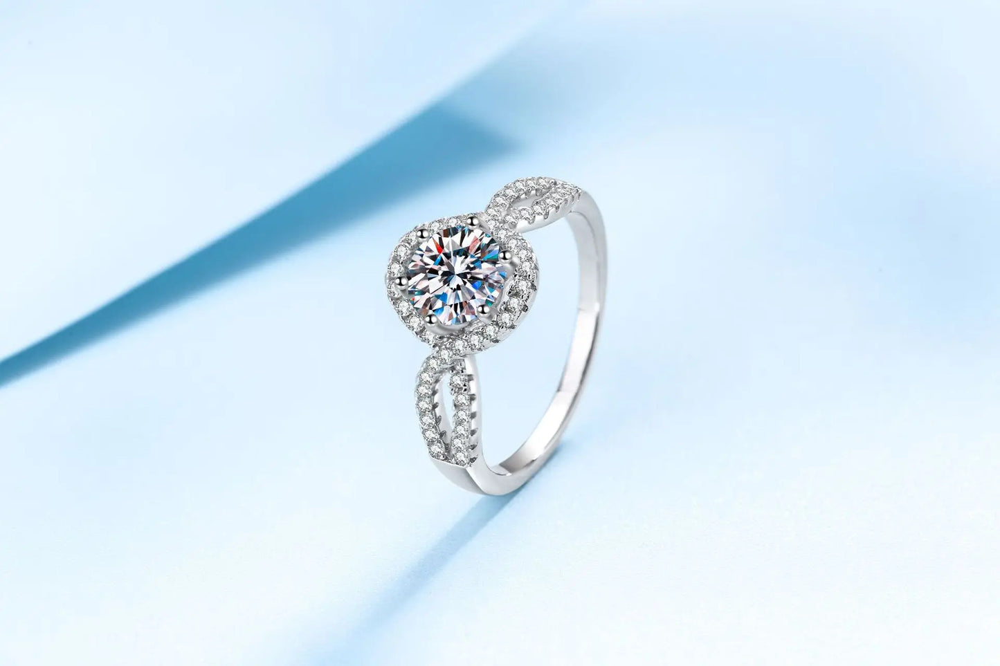 Exquisite Light Luxury Ring 1ct Women Moissanite PT950 Platinum - Simple Versatile Style, Daily All-match Fashion