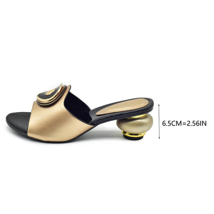 New Fashion Open Toe Ladies Shoes and Sandals Luxury Designer High Heels Sandals for Wedding Nigerian Women Party Pumps