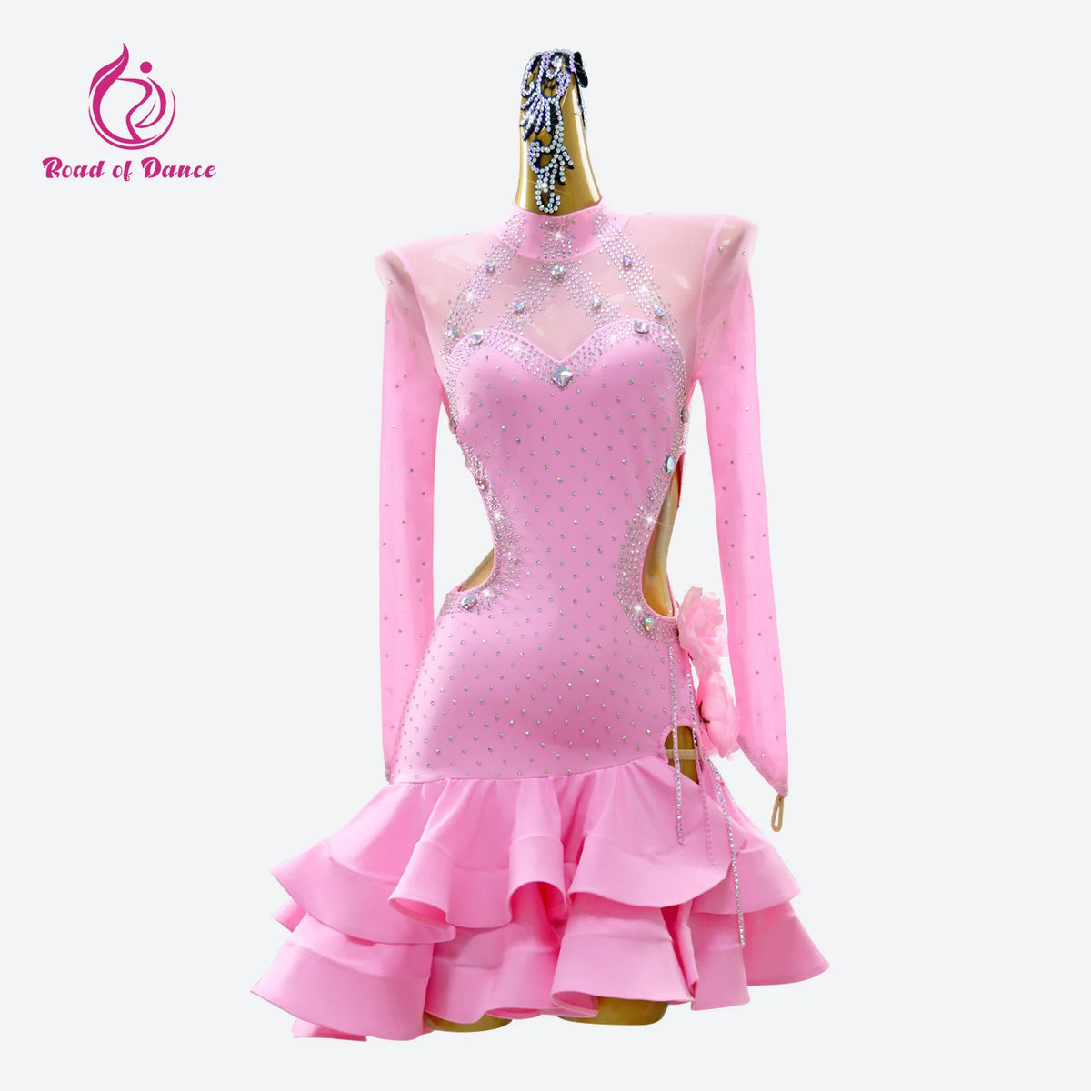 Latin Dance Stage Costume Womens Evening Party Dress Competition Girls 2026 Ballroom Dancewear Suit Female Sport American Outfit