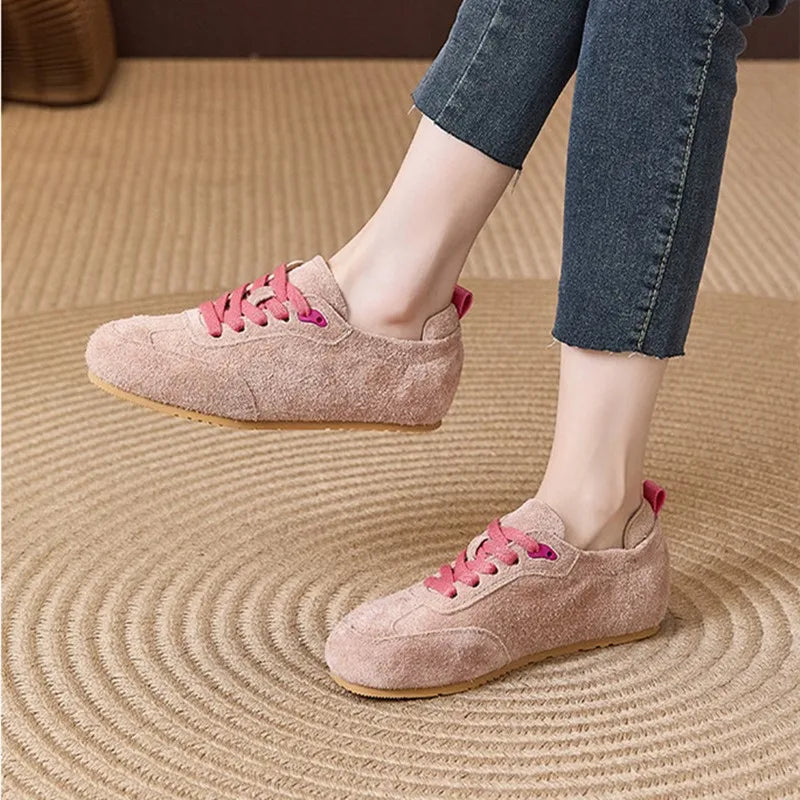 Women's 2026 New Suede Boodles Shoes, Women's Flat Training Shoes, Women's Sport Shoes Luxury Designer Shoes for Women