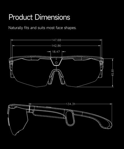 AI Smart Glasses with Camera  with built-in storage (no SD card required)deal for outdoor sports such as cycling skiing baseball