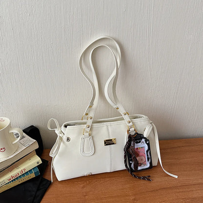 Vsper Y2K Shoulder Bags For Women Dual Straps Large Capacity Doctor Bag With Ornament 2026 Latest Trend Luxury Designer Handbags