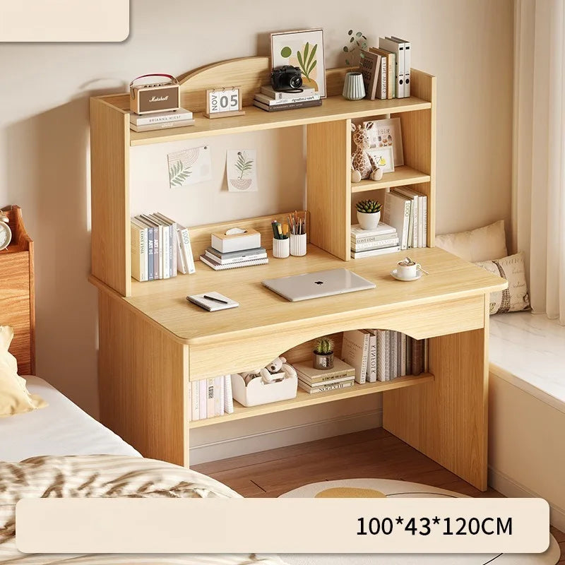Home Desk Bookcase Integrated Simple Desktop Student Study Table Bedroom Dresser Locker Computer Desk