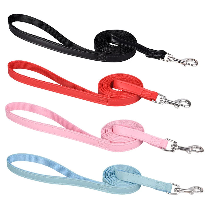 PU Dog Collar with Spike Rivet Adjustable Anti-Bite Pet Collars for Small Medium Large Dogs Bull Terrier Doberman Pinscher