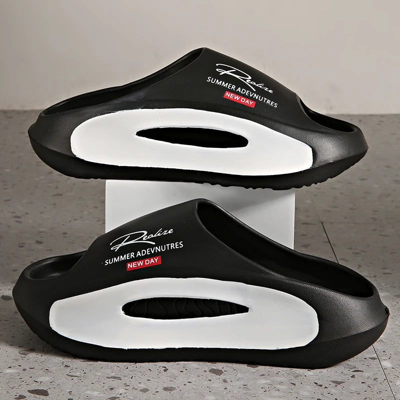 Men's Slippers EVA Non-slip Slides Fashion Slippers Comfortable Men's Slides Summer Casual Sandals Outdoor Indoor Shoes Big Size