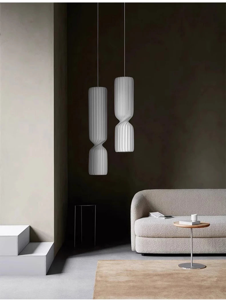 Nordic Fabric Creative Ceiling Hanging Lamps Living Room Chandelier Home Decoration Bedroom LED Pendant Lights Bedside Light