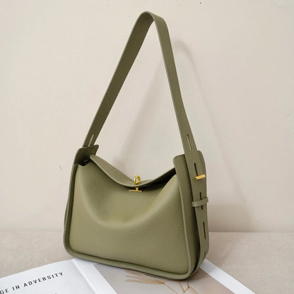 New Genuine Leather Luxury Designer Women Shoulder Crossbody Underarm Bags Cowhide Ladies Large Capacity Tote Bag Fashion Purse