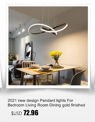 Living Room Ring Pendant Lights Acrylic Led Restaurant Chandelier Modern Minimalist Art Creative Personality Net Red Custom Lamp