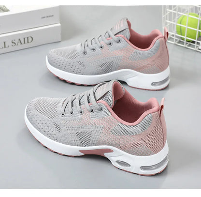 Women Platform Casual Sneakers Shoes Mesh Breathable Running Shoes Chunky Summer Sports Tenis Shoes 2025 Luxury Vulcanize Shoes
