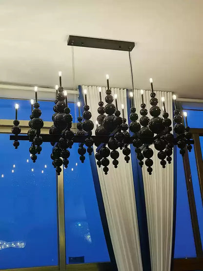 Modern Black Pendant Chandelier Lights For Dining Room Kitchen Living Room Bedroom Creative White Ceiling Chandelier