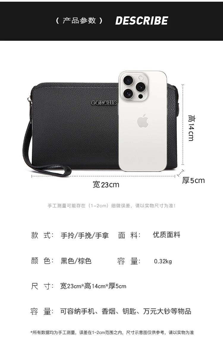 Leather Wallet FL-V1 Men Business Clutch Bag Smart Fingerprint Lock Security Anti Theft Handbag Black Safety Men Wallet сумка 가방