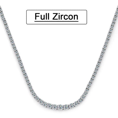 Serenity Gradient D Color Moissanite Tennis Necklace For Women Man 925 Sterling Sparkling Neck Chain Wedding Bridal Fine Jewelry