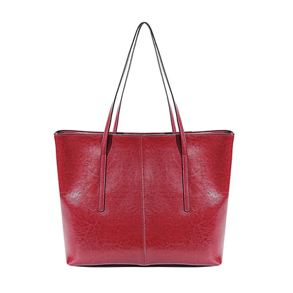 Luxury Women Leather Tote Bag Top Layer Cowhide Large Capacity Fashionable Handbag Brand Designer Shoulder Bag 2025 New Handbag