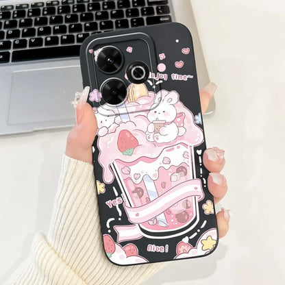 Casing For Redmi 13 Case 13 5G Cute Cat Fashion Luxury Flowers Silicone Shockproof Back Cover For Redmi 13 5G Phone Case Bumper