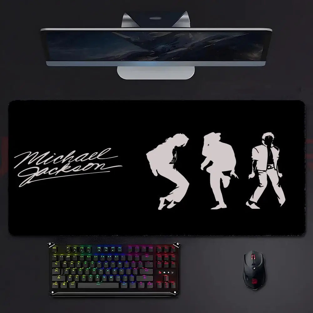 Pop Music M-Michael Jackson Mouse Pad Mousepad Large Gaming LockEdge Thickened PC Table Desk Mat